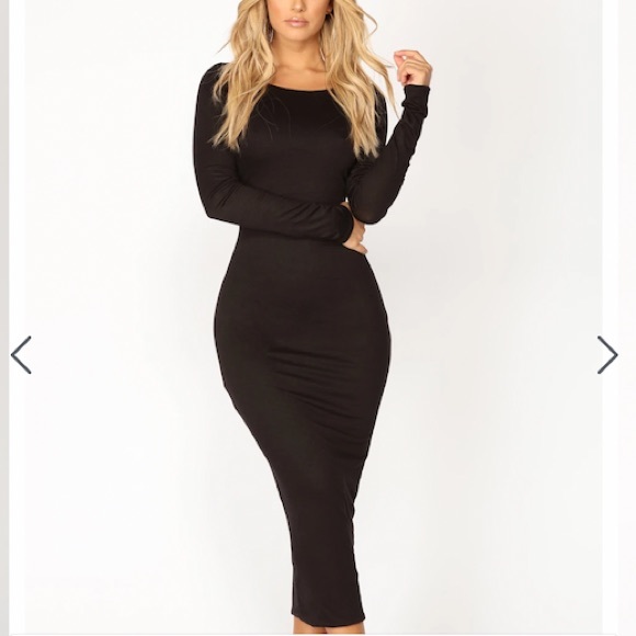 Dresses & Skirts - Fashion Nova bodycon long sleeve black dress